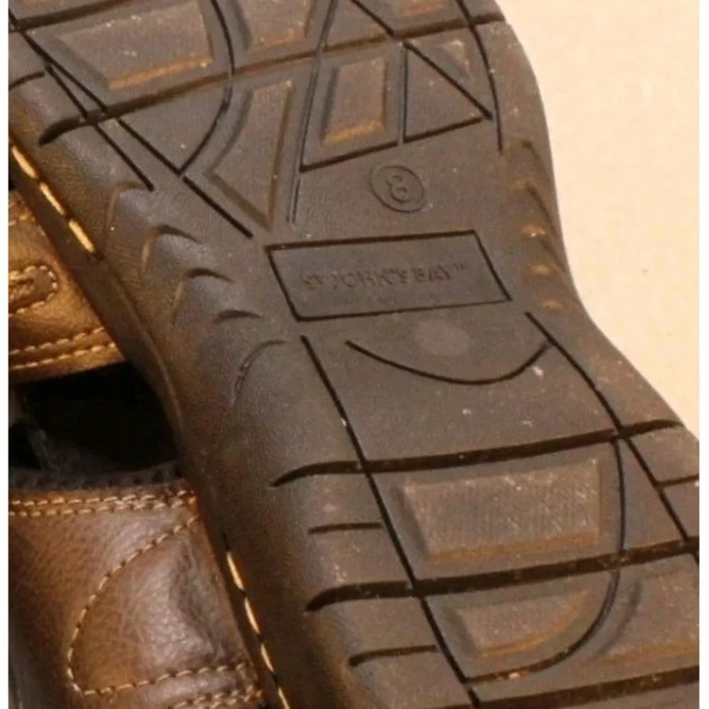 St John's Bay Men's Brown Fisherman Sandals Closed Toe Comfort Walking